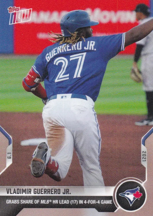 Vladimir Guerrero Jr. baseball card from 2021 Topps Now for Toronto Blue Jays fans