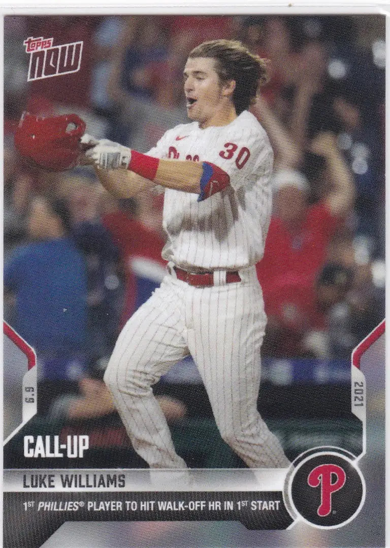 2021 Topps Now #332 Luke Williams baseball card for Philadelphia Phillies fans