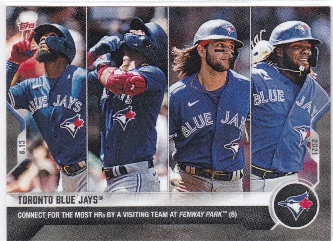 Toronto Blue Jays baseball card from 2021 TOPPS NOW #351 American League collection