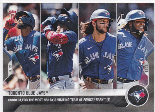 Toronto Blue Jays baseball card from 2021 TOPPS NOW #351 American League collection
