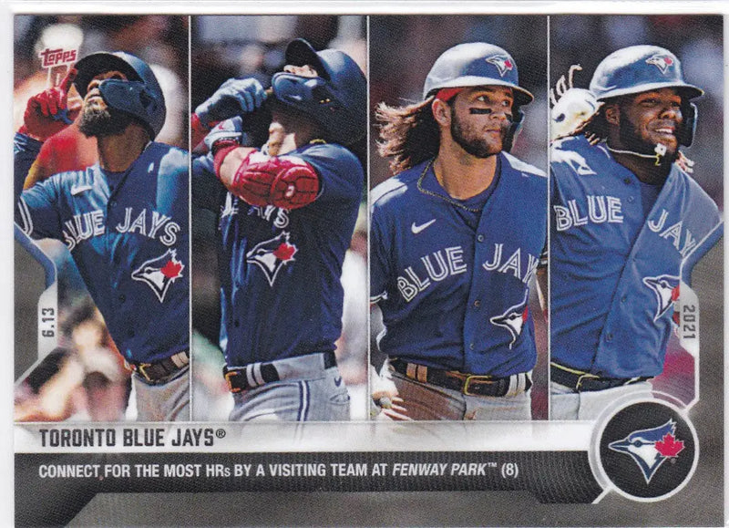 Toronto Blue Jays baseball card from 2021 TOPPS NOW #351 American League collection