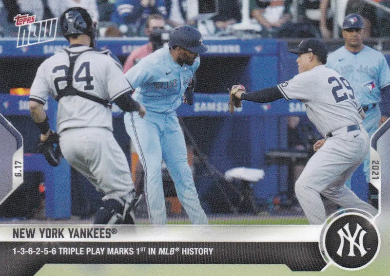 2021 TOPPS NOW #371 New York Yankees baseball card for trading card collectors
