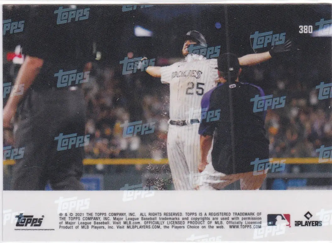 2021 TOPPS NOW #380 C.J. Corn Baseball Card featuring Colorado Rockies trading cards