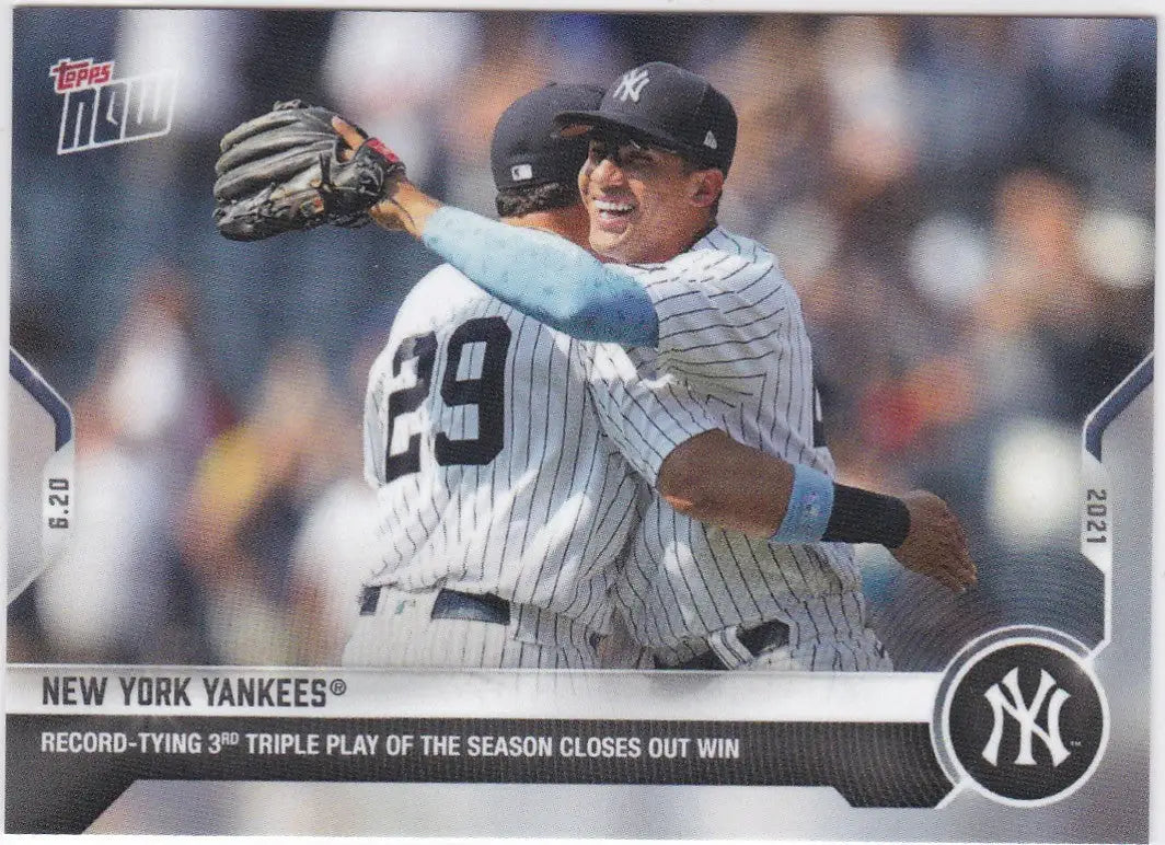 2021 Topps Now #391 Baseball Card featuring New York Yankees American League player