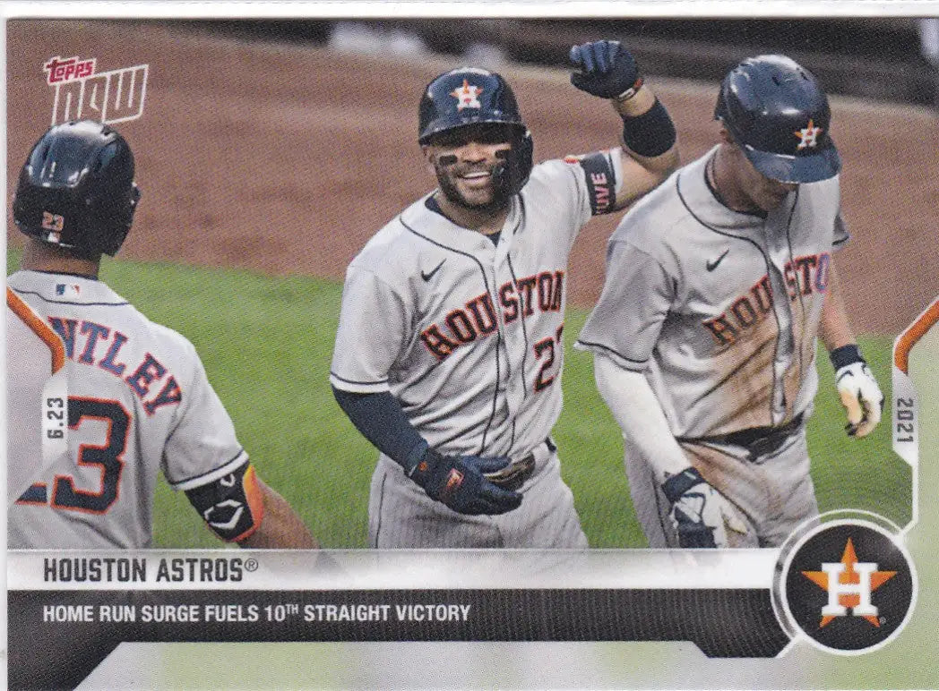 Houston Astros baseball card from 2021 TOPPS NOW #404 trading cards collection