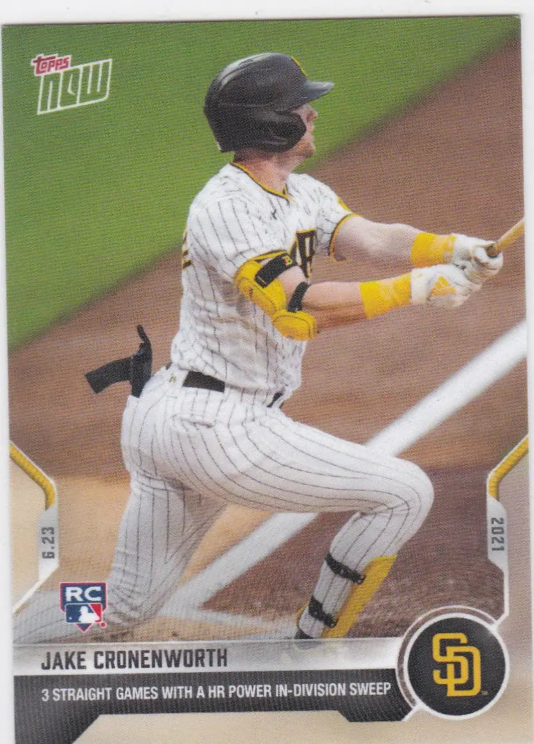 Jake Cronenworth baseball card from 2021 Topps Now featuring San Diego Padres rookie