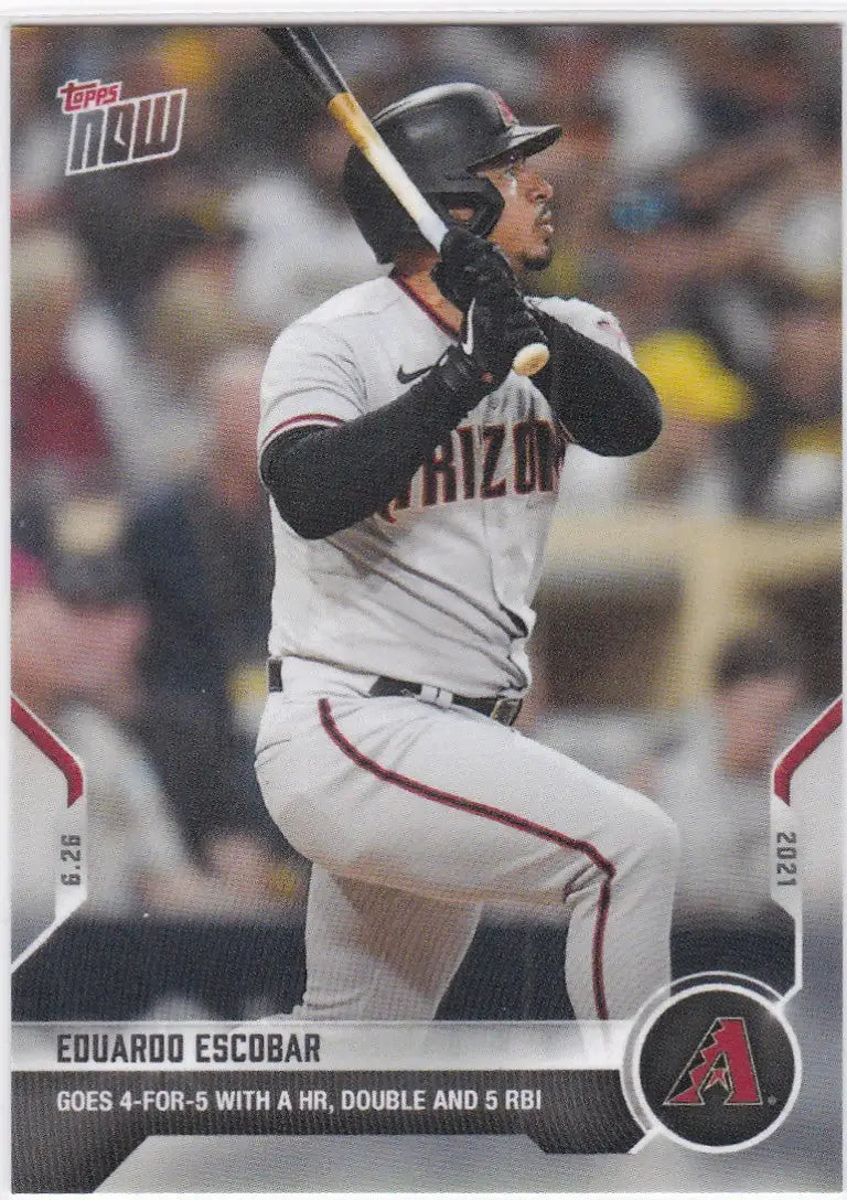 Eduardo Escobar baseball card featuring the Arizona Diamondbacks from 2021 TOPPS NOW