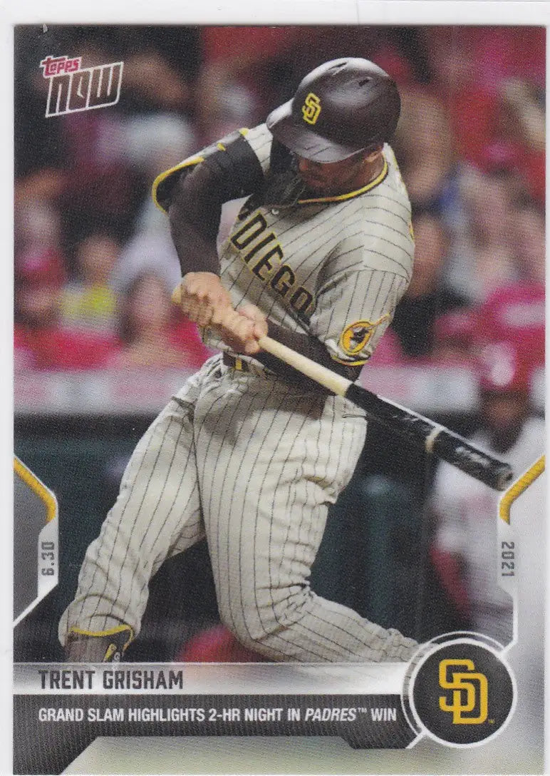 Trent Grisham baseball card from 2021 TOPPS NOW, San Diego Padres collectible item