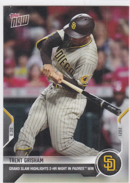 Trent Grisham baseball card from 2021 TOPPS NOW, San Diego Padres collectible item