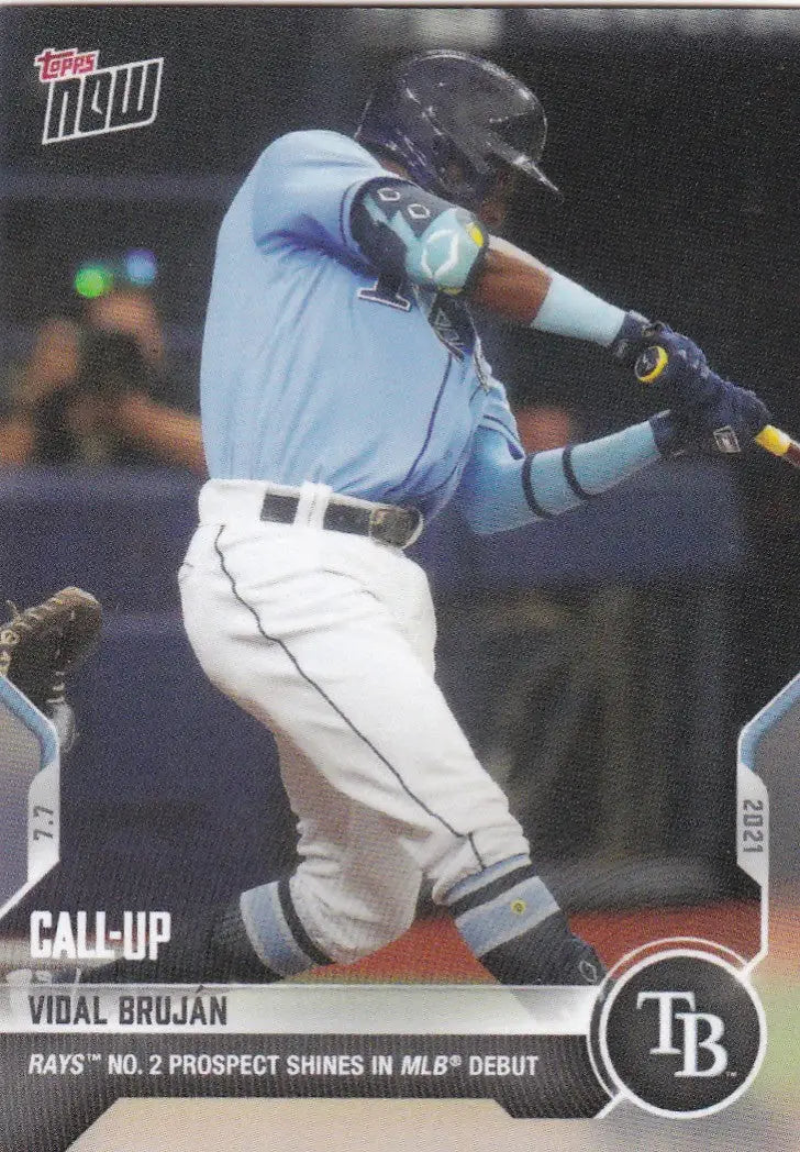 Vidal Brujan baseball card from 2021 Topps Now featuring Tampa Bay Rays player