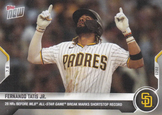 Fernando Tatis Jr. baseball card from 2021 TOPPS NOW featuring San Diego Padres