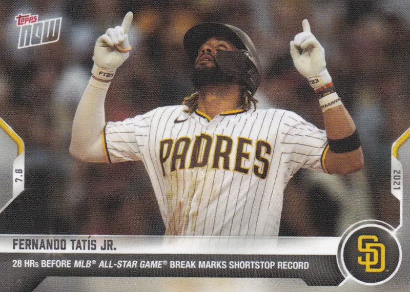 Fernando Tatis Jr. baseball card from 2021 TOPPS NOW featuring San Diego Padres