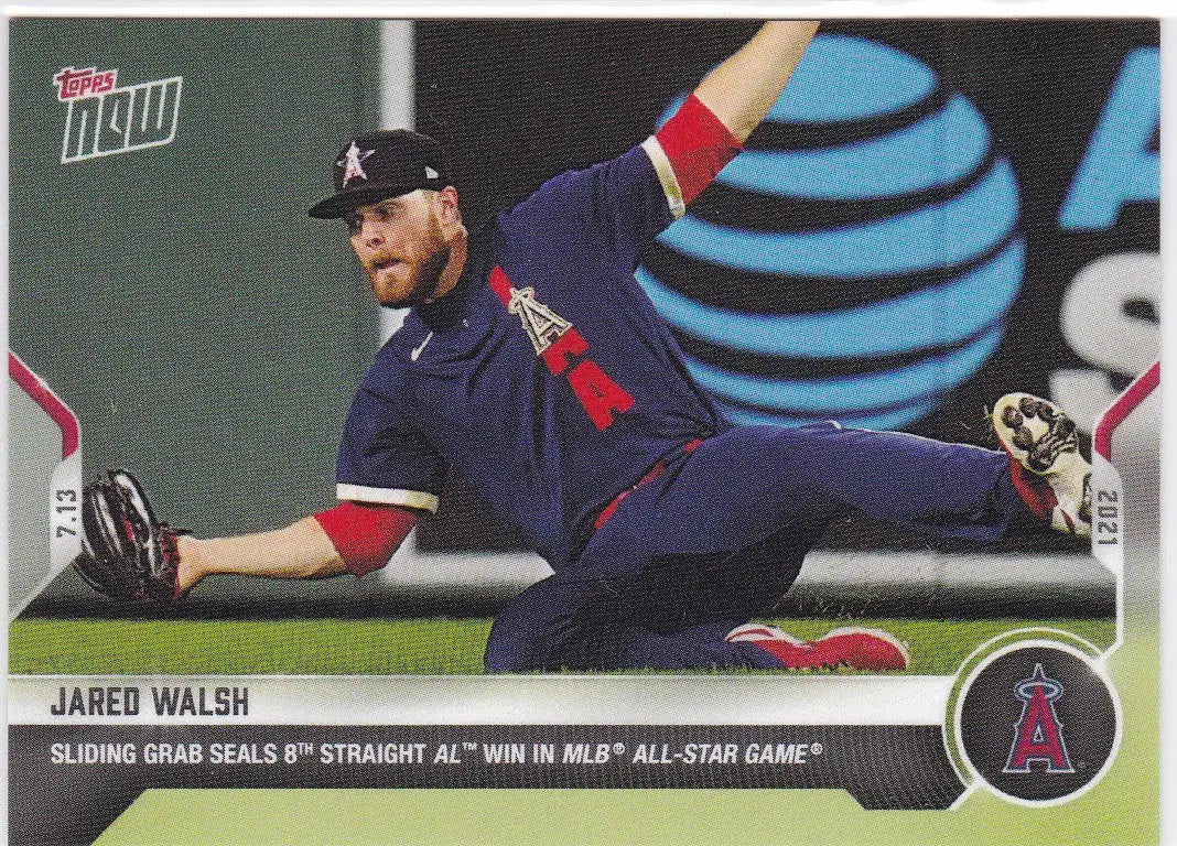 Jared Walsh- Angels baseball card from 2021 TOPPS NOW #509 featuring Jared Walsh-