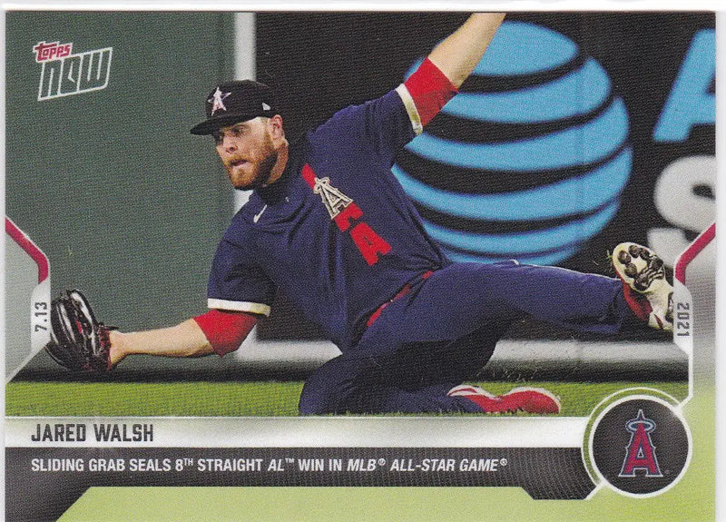 Jared Walsh- Angels baseball card from 2021 TOPPS NOW #509 featuring Jared Walsh-