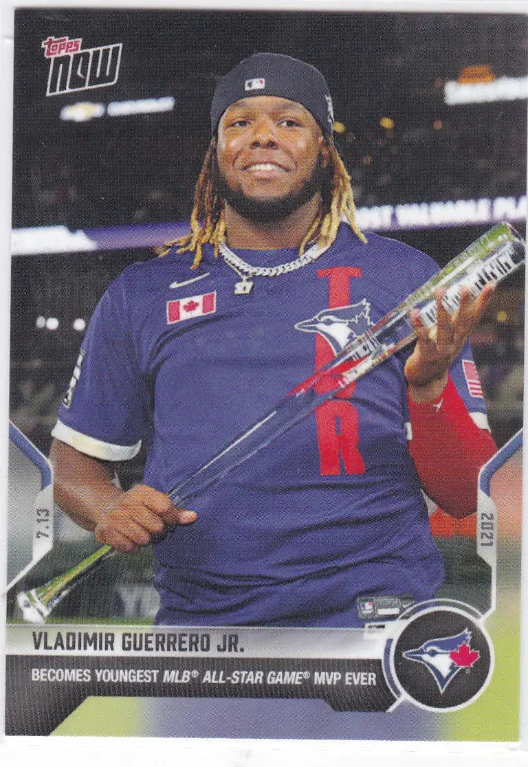 2021 Topps Now #510 Vladimir Guerrero Jr. baseball card for Toronto Blue Jays fans