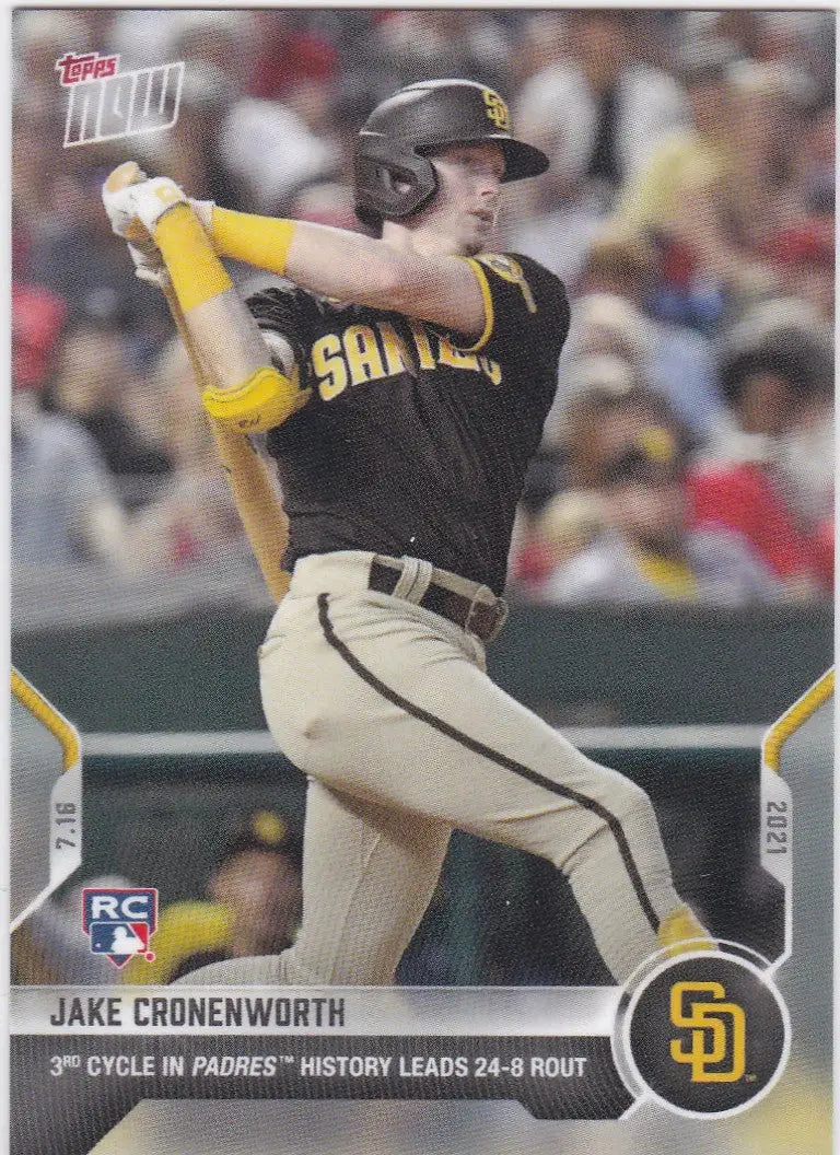 Jake Cronenworth baseball card from 2021 TOPPS NOW, San Diego Padres collectible