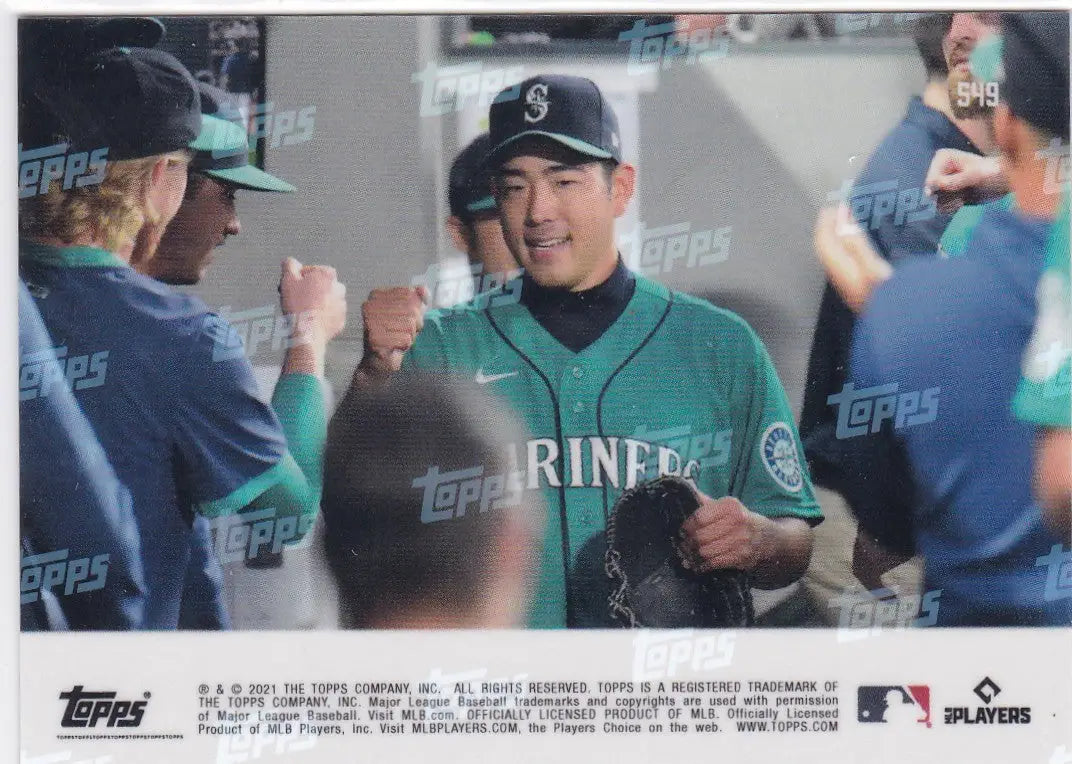 Seattle Mariners baseball card featuring Yusei Kikuchi - Seattle, 2021 TOPPS NOW #549
