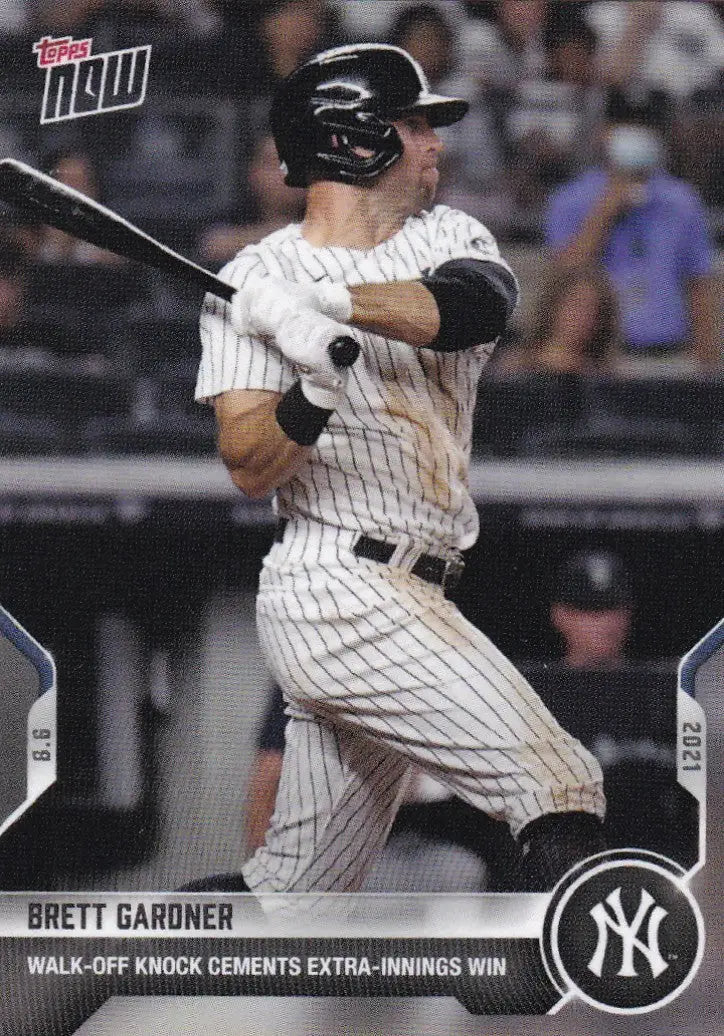 Brett Gardner baseball card from 2021 TOPPS NOW for New York Yankees collectors