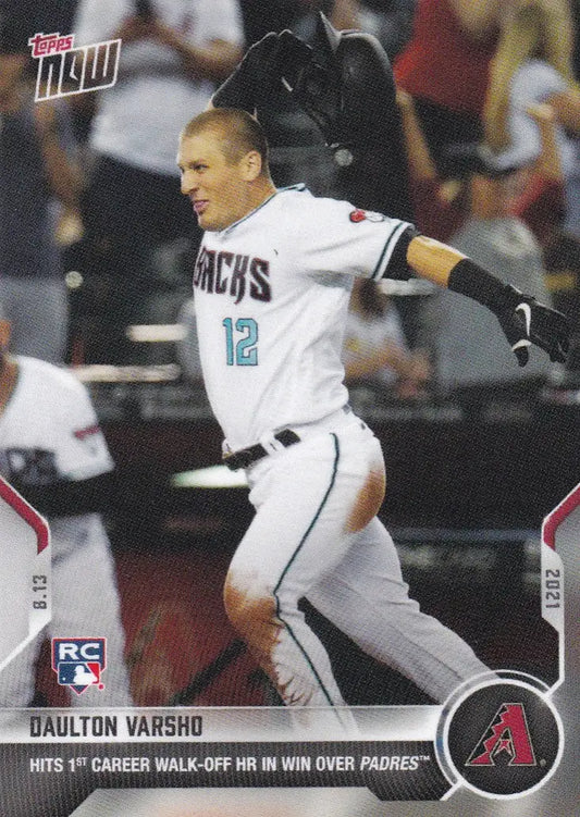 Daulton Varsho baseball card from 2021 Topps Now featuring Arizona Diamondbacks player