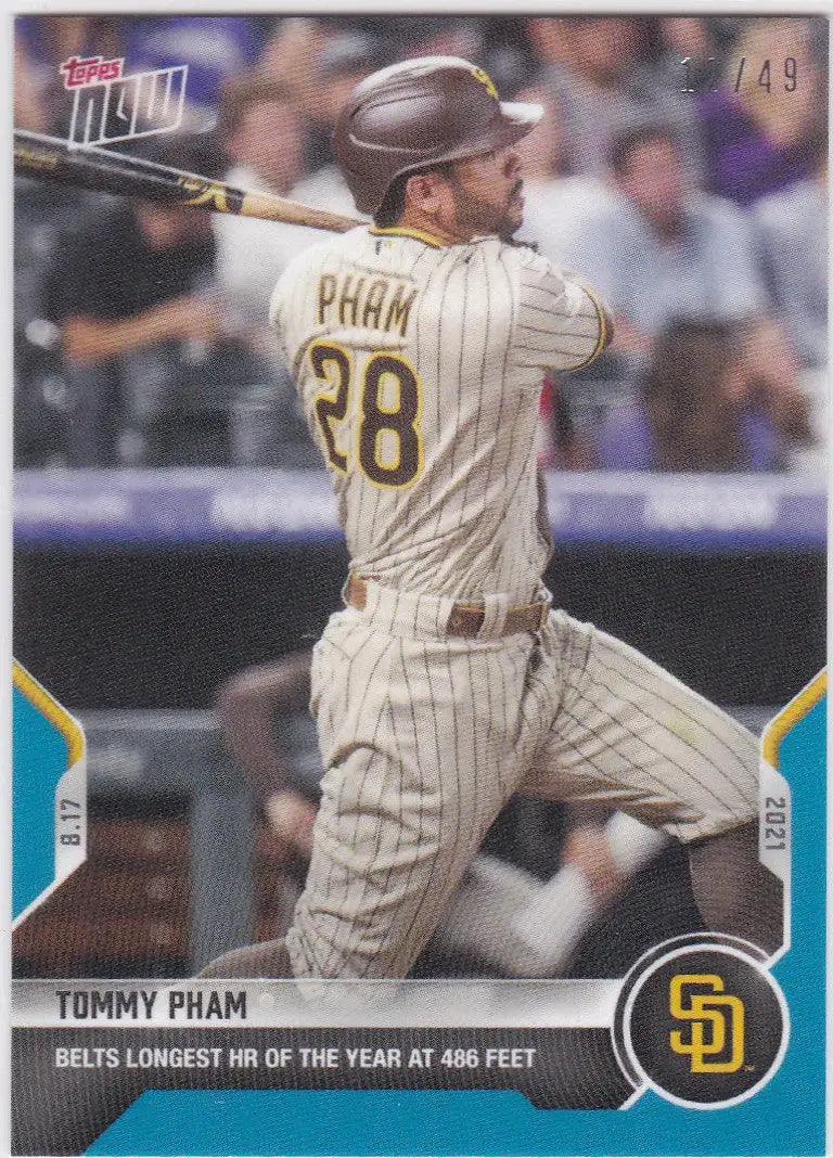 Tommy Pham longest HR 2021 San Diego Padres baseball card product image