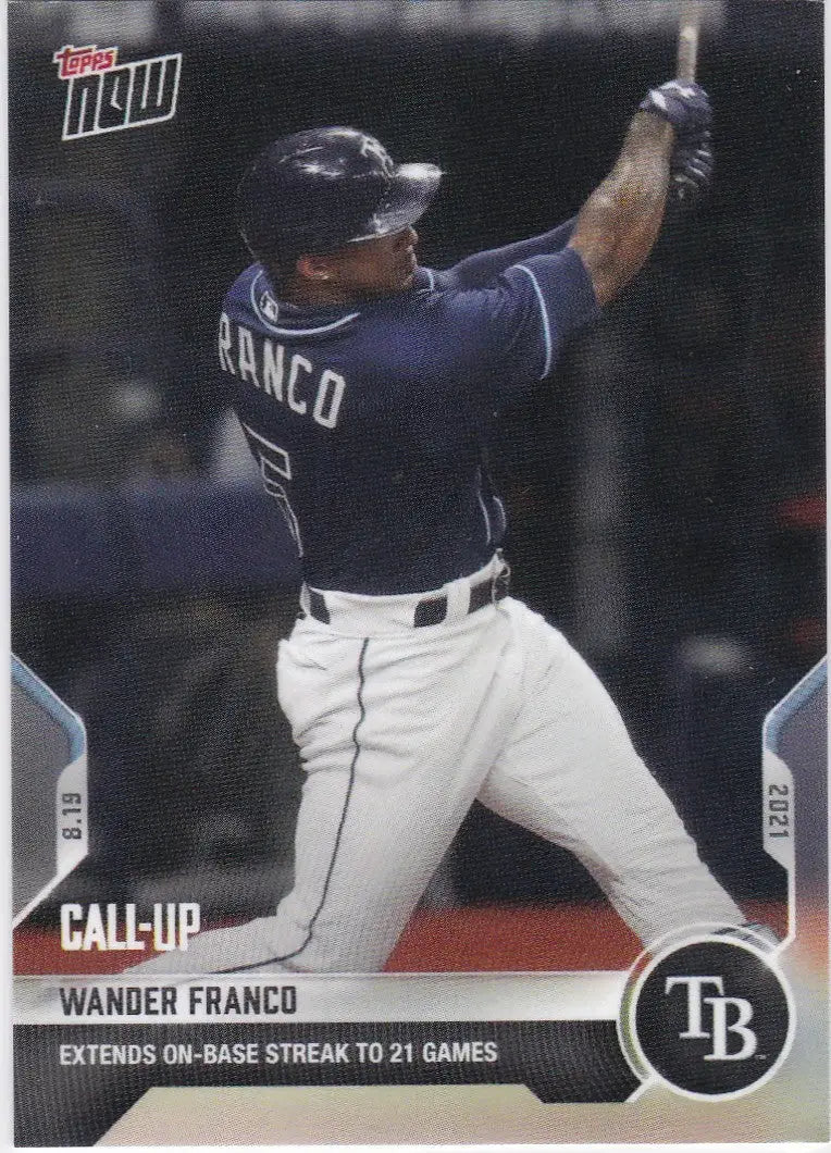 2021 TOPPS NOW #680 Wander Franco baseball card for Tampa Bay Rays collectors