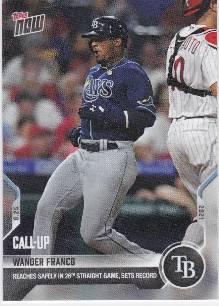 Wander Franco baseball card from 2021 TOPPS NOW #703 Tampa Bay Rays collection