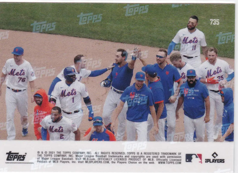 Topps baseball card of Javier Baez from the New York Mets 2021 TOPPS NOW series