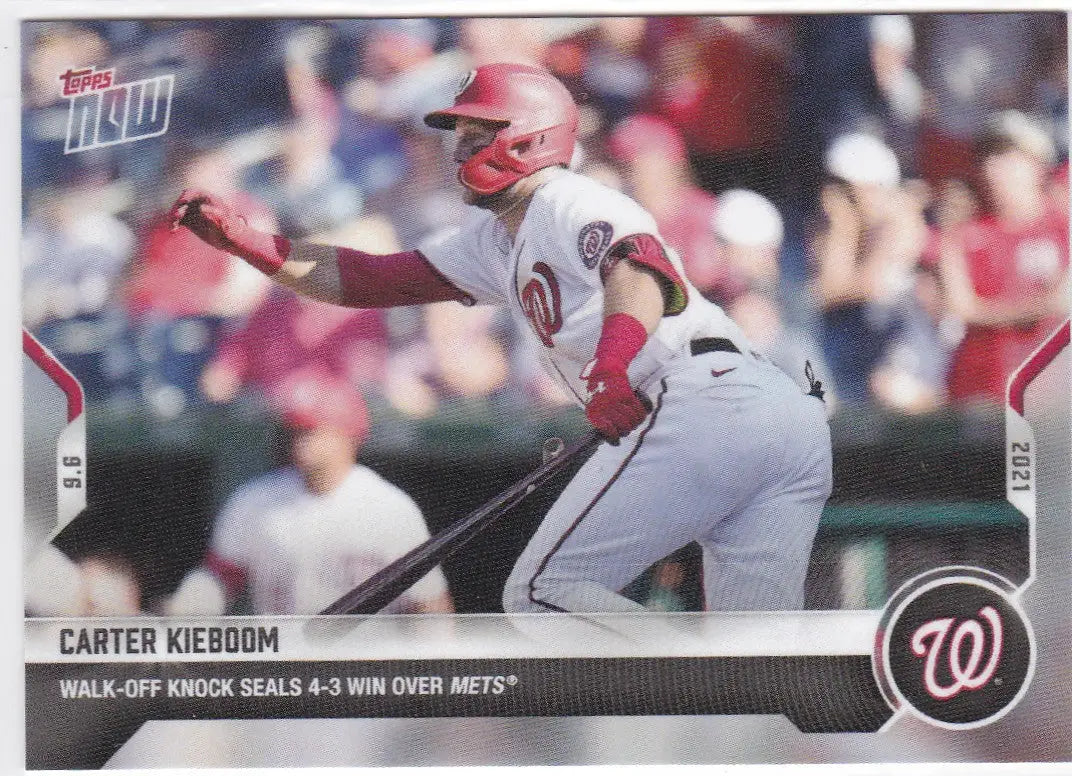 Carter Kieboom Washington Nationals baseball card from 2021 TOPPS NOW series