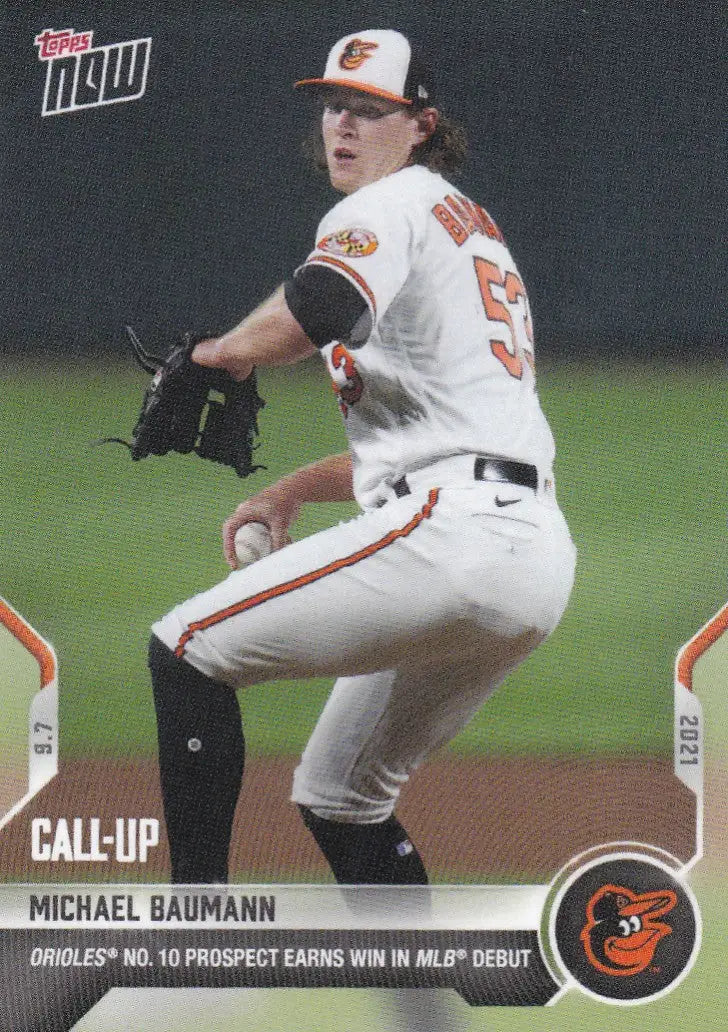 Michael Baumann Baltimore Orioles baseball card from 2021 TOPPS NOW #773