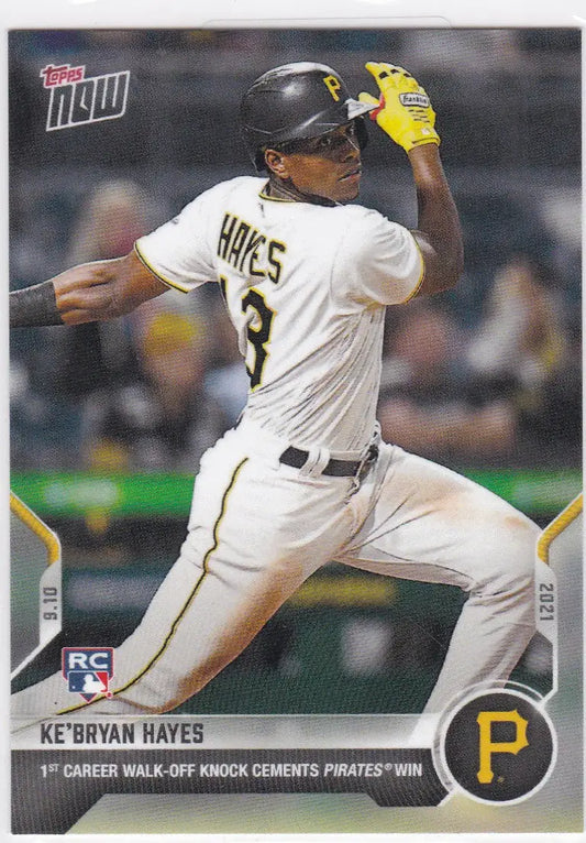 Baseball card of Ke’Bryan Hayes Pittsburgh Pirates 2021 TOPPS NOW #788 featuring Pittsbu
