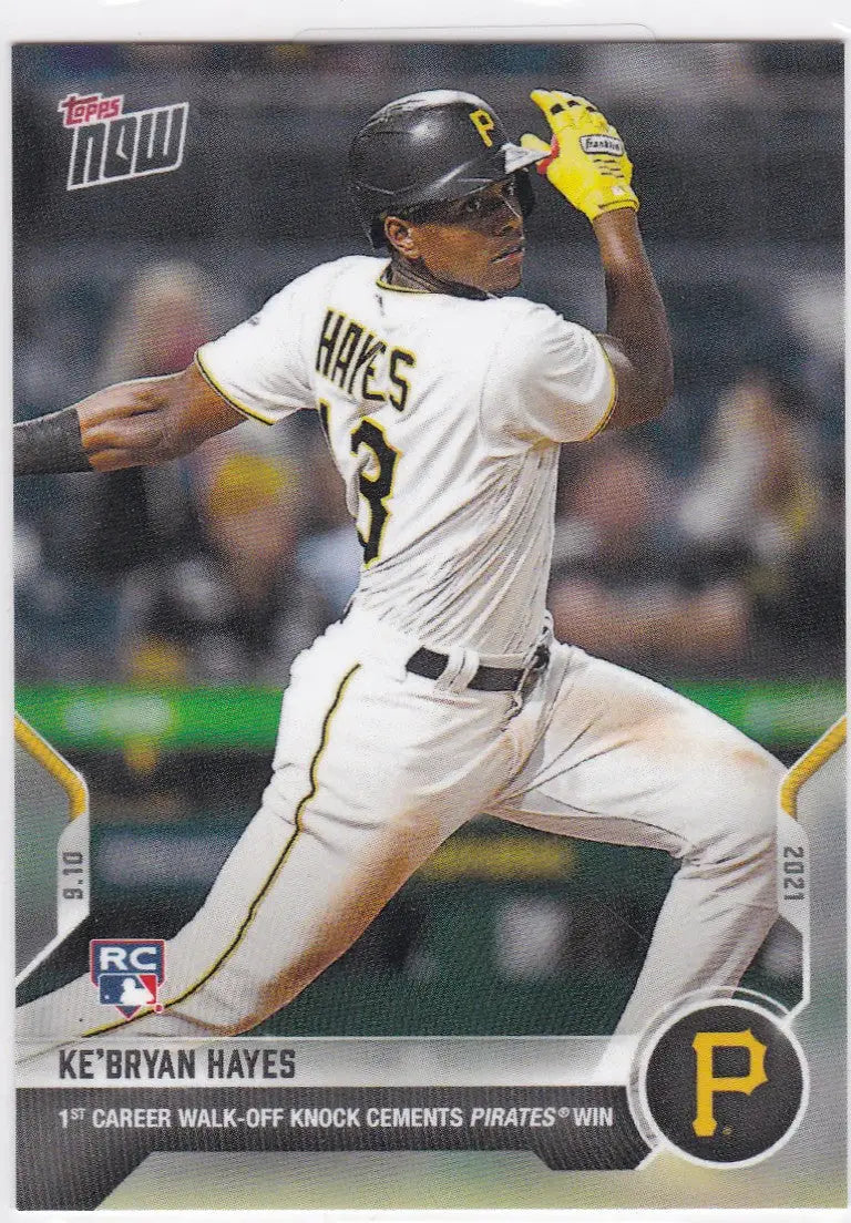 Baseball card of Ke’Bryan Hayes Pittsburgh Pirates 2021 TOPPS NOW #788 featuring Pittsbu