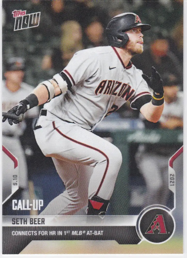 2021 TOPPS NOW Seth Beer Arizona Diamondbacks baseball card showcasing Arizona Diamondbacks player