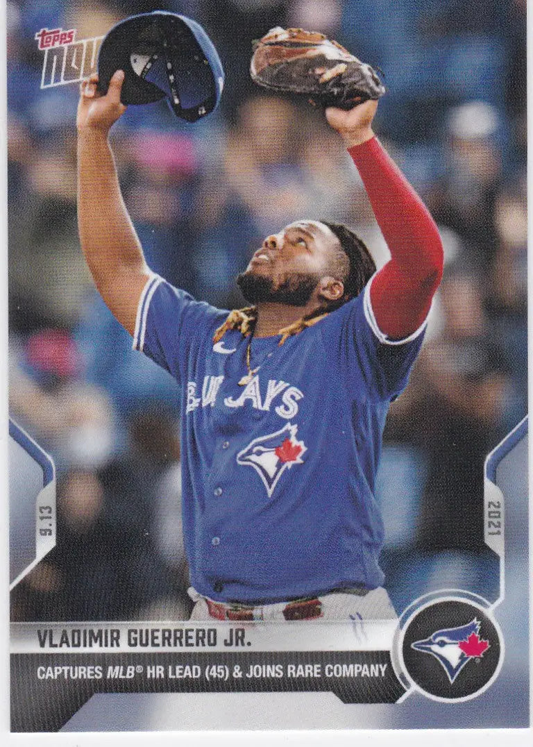 Vladimir Guerrero Jr. baseball card featuring Toronto Blue Jays, part of 2021 TOPPS NOW series