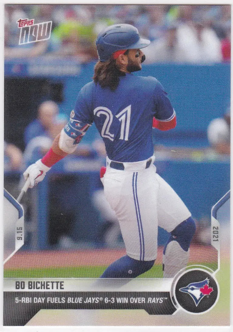 Toronto Blue Jays Bo Bichette baseball card from 2021 TOPPS NOW series