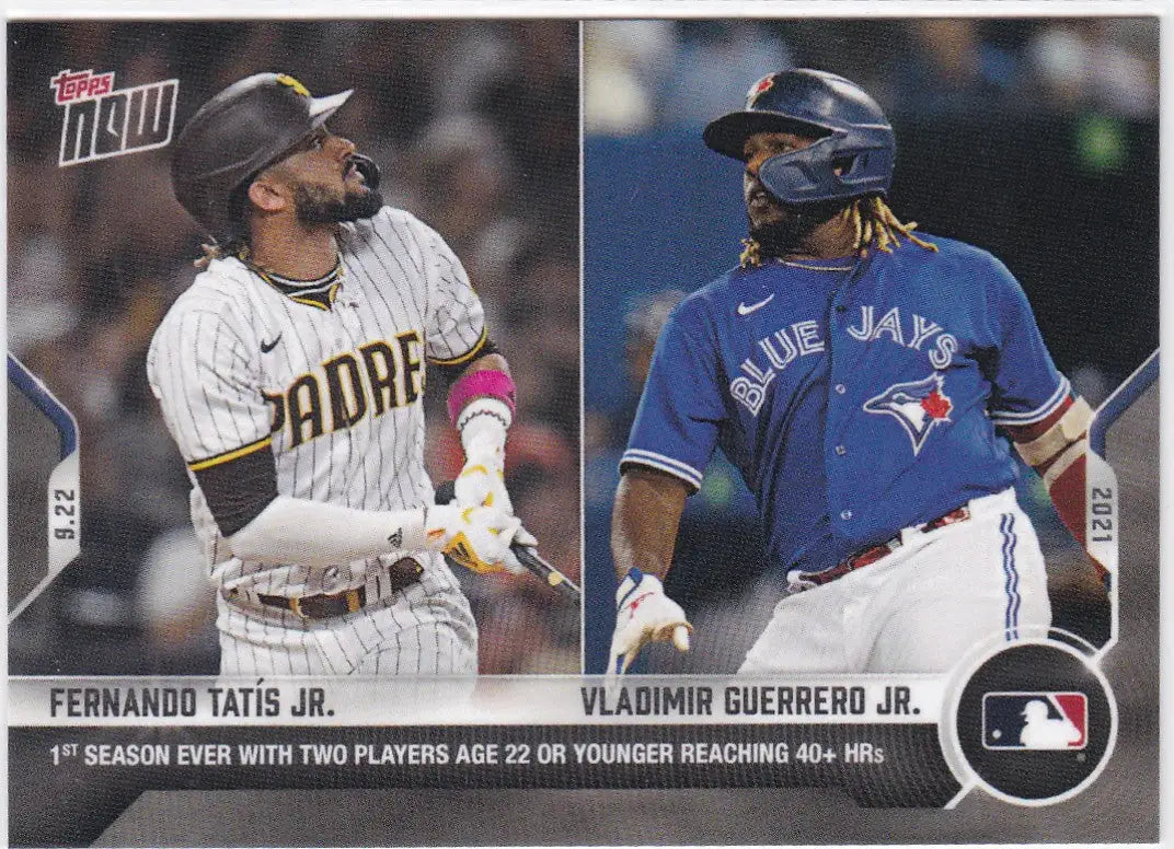 Baseball trading card featuring Fernando Tatis Jr- MLB from 2021 TOPPS NOW series