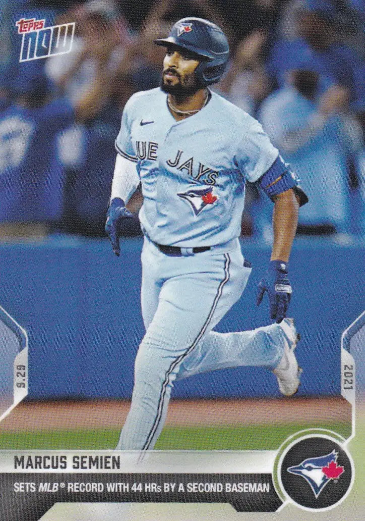 2021 TOPPS NOW Marcus Semien baseball card featuring Toronto Blue Jays player