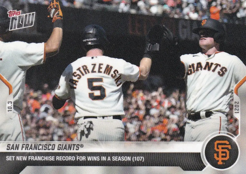 San Francisco Giants baseball card from 2021 TOPPS NOW #901 featuring San Francisco team
