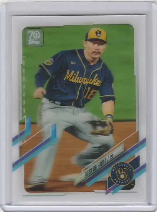 2021 Topps On Demand 3D #521 Keston Hiura Milwaukee Brewers - Baseball Card Single