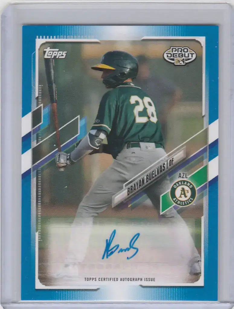 2021 Topps Pro Debut Blue Auto #PD59 Brayan Buelvas Oakland Athletics 88/150