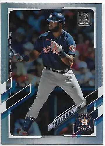 Original gloss 2021 Topps Rainbow Foil Yordan Alvarez baseball card NM-MT Astros