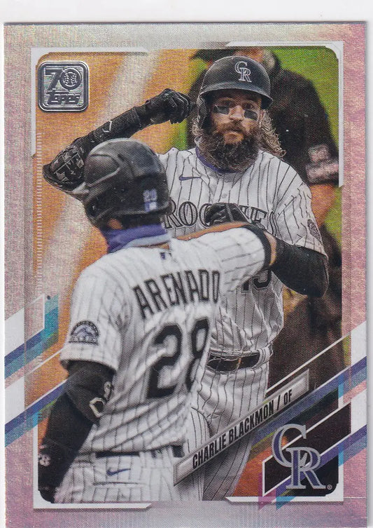 2021 TOPPS SERIES ONE #68 CHARLIE BLACKMON HOLO- COLORADO ROCKIES - Baseball Card Single