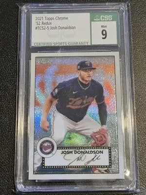 2021 Topps #TC52-5 Josh Donaldson 1952 Topps Redux Chrome CSG 9 - Baseball Card Single