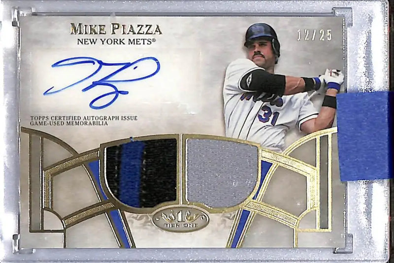 2021 Topps Tier One Dual #T1ADR-MP Mike Piazza NM-MT MEM Auto 12/25 New York Mets - Baseball Card Single