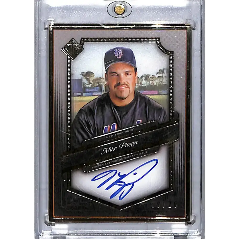 2021 Topps Transcendent #TCAMP Mike Piazza EX Excellent Auto 15/20 New York Mets Baseball Card - Baseball Card Single