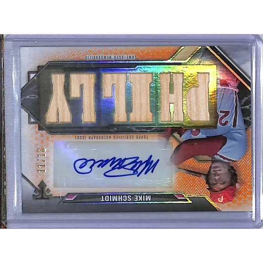 2021 Topps Triple Threads Relics Amethyst #TTAR-MSC2 Mike Schmidt NM-MT MEM Auto 11/18 Philadelphia Phillies - Baseball