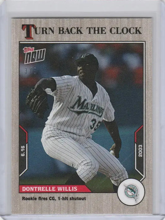 2021 Topps TURN BACK THE CLOCK ASH PARALLEL #77 DONTRELLE WILLIS MARLINS 3/3 - Baseball Card Single