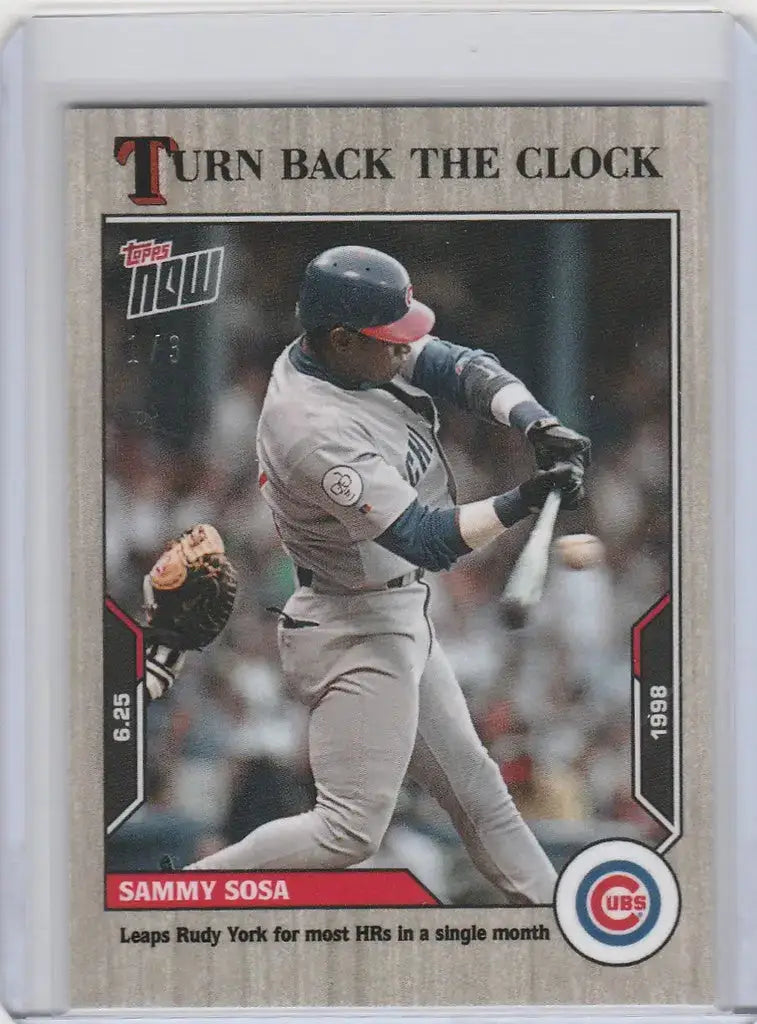 2021 Topps TURN BACK THE CLOCK ASH PARALLEL #86 SAMMY SOSA CHICAGO CUBS 1/3