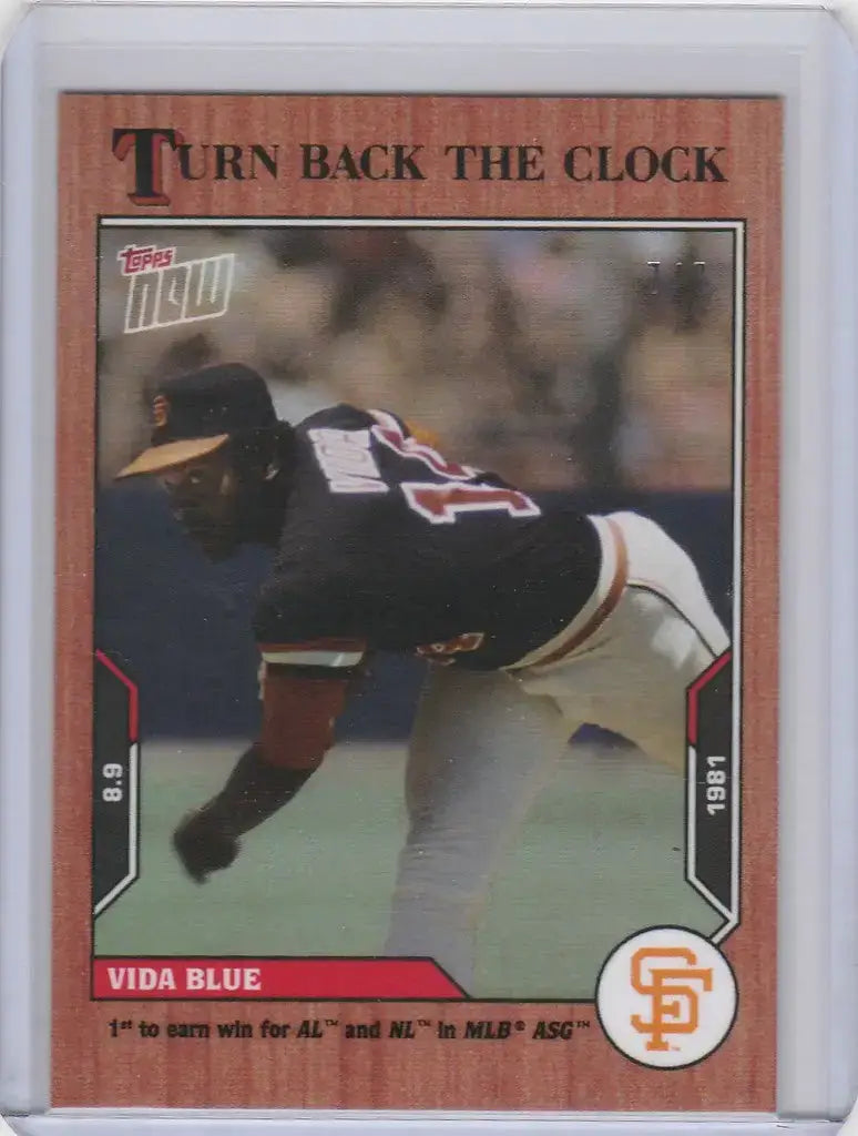 2021 Topps TURN BACK THE CLOCK CHERRY PARALLEL #131 VIDA BLUE GIANTS 7/7