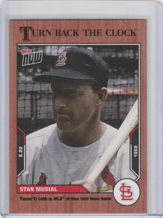 2021 Topps TURN BACK THE CLOCK CHERRY PARALLEL #83 STAN MUSIAL ST LOUIS CARDINALS 1/7 - Baseball Card Single