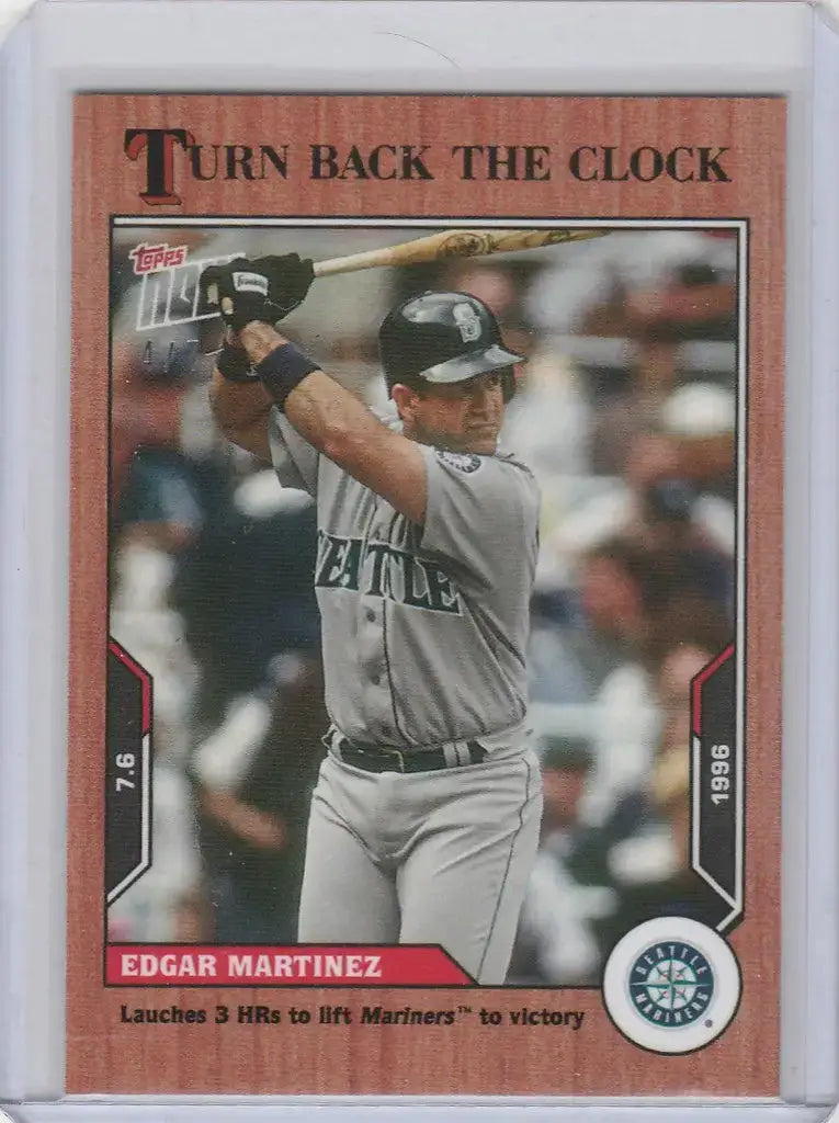 2021 Topps TURN BACK THE CLOCK CHERRY PARALLEL #97 EDGAR MARTINEZ MARINERS 4/7